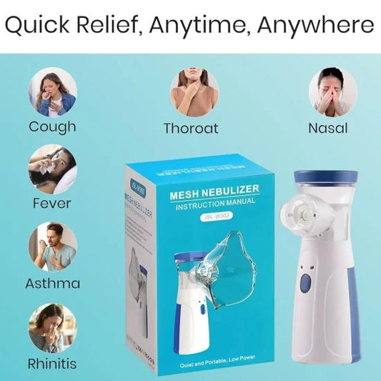 Imported Rechargeable Mesh Nebulizer- Portable, Ultra Quiet, Respirator.